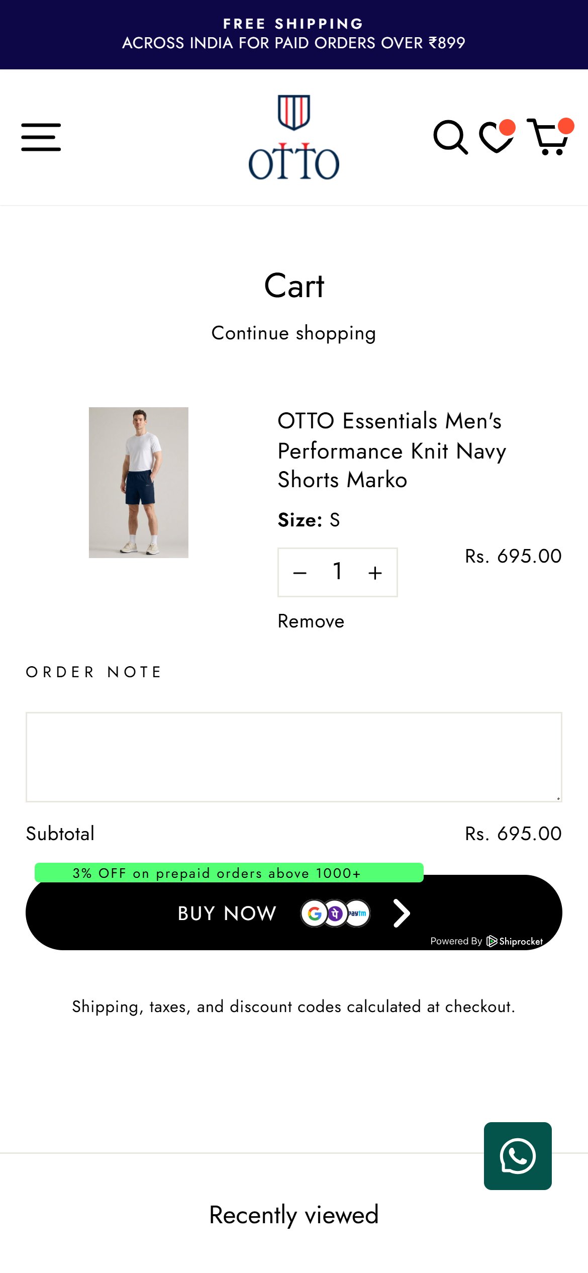 Otto Clothing — Mobile