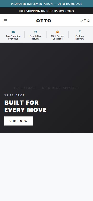 Proposed Implementation — Otto Homepage